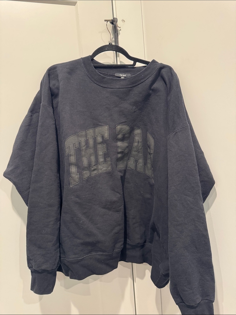 The Bar Black Logo Crewneck Sweatshirt